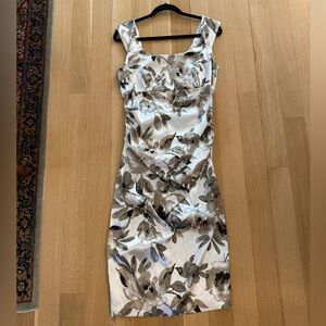 London Times Neutral Floral Dress